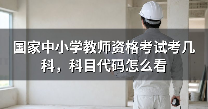 国家中小学教师资格考试考几科,科目代码怎么看