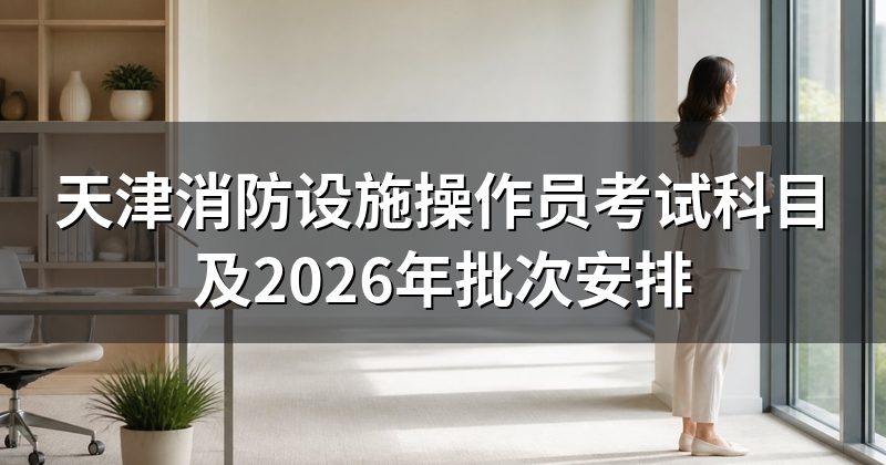天津消防设施操作员考试科目及2026年批次安排