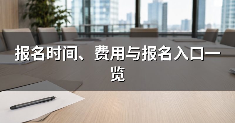 报名时间、费用与报名入口一览