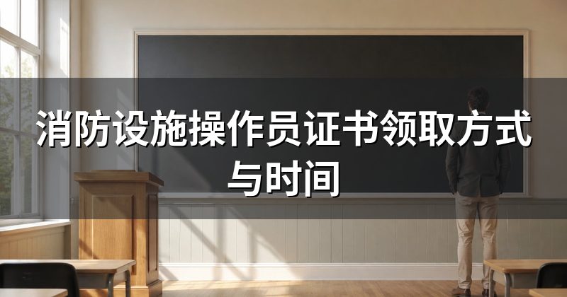 消防设施操作员证书领取方式与时间