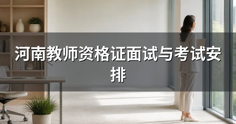 河南教师资格证面试与考试安排