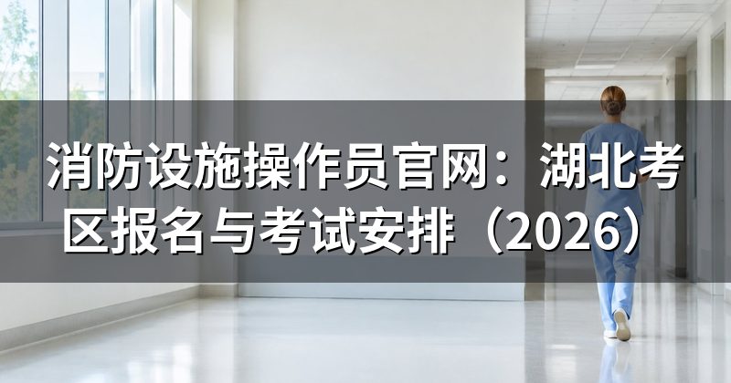 消防设施操作员官网:湖北考区报名与考试安排(2026)