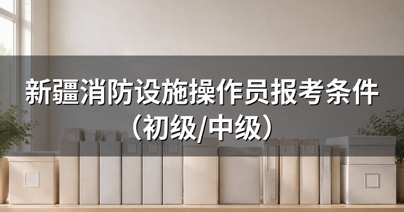 新疆消防设施操作员报考条件(初级/中级)