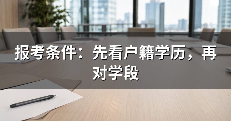 报考条件：先看户籍学历，再对学段