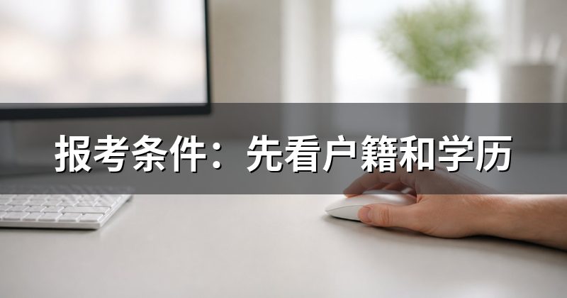 报考条件：先看户籍和学历