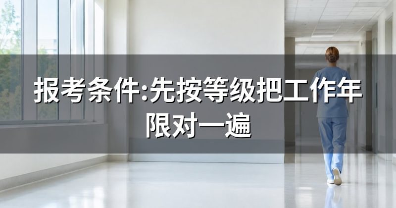 报考条件:先按等级把工作年限对一遍