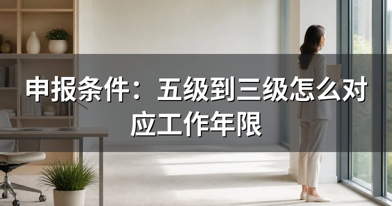 申报条件：五级到三级怎么对应工作年限