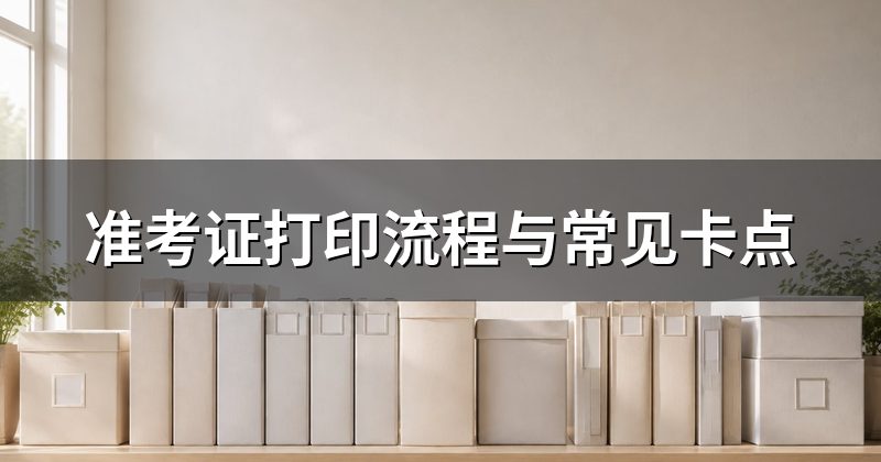 准考证打印流程与常见卡点