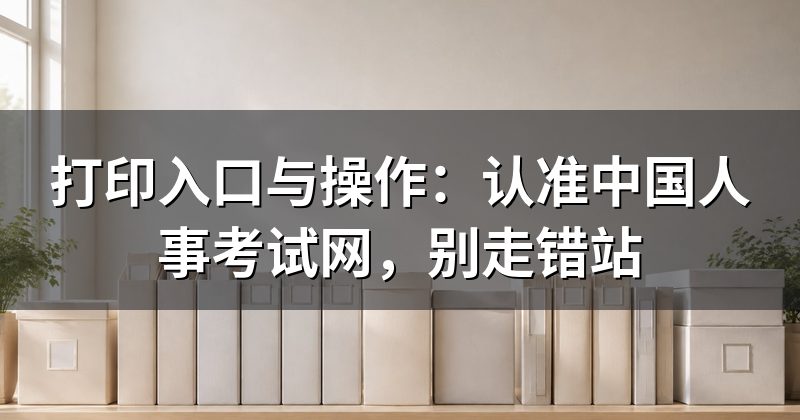 打印入口与操作:认准中国人事考试网,别走错站
