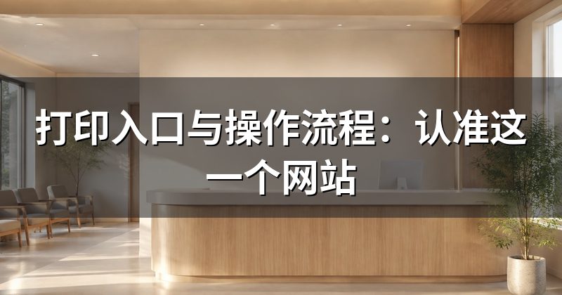 打印入口与操作流程:认准这一个网站