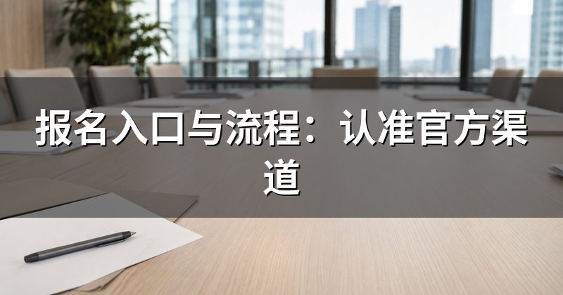 报名入口与流程:认准官方渠道