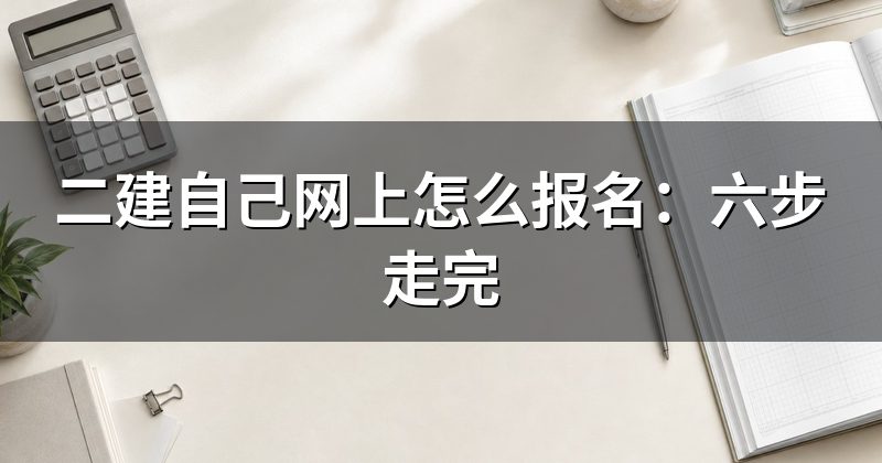 二建自己网上怎么报名:六步走完