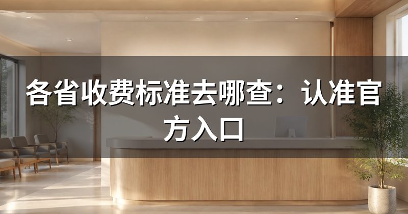 各省收费标准去哪查：认准官方入口