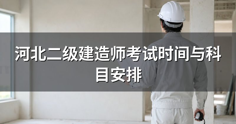 河北二级建造师考试时间与科目安排