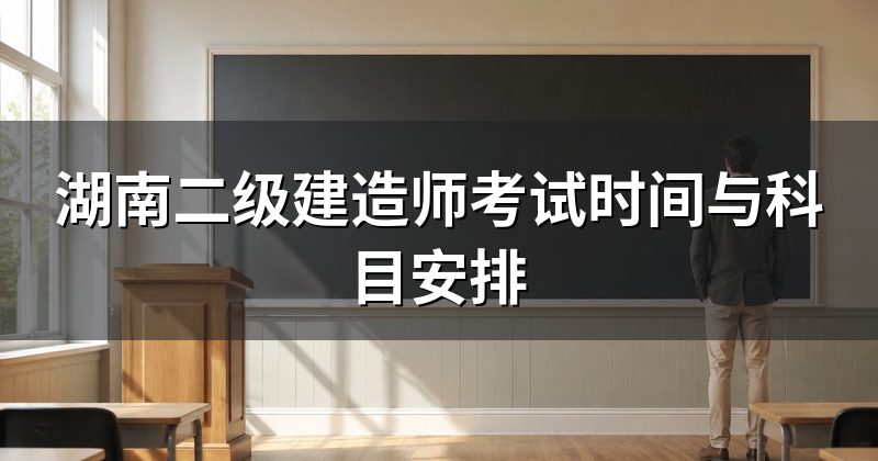湖南二级建造师考试时间与科目安排