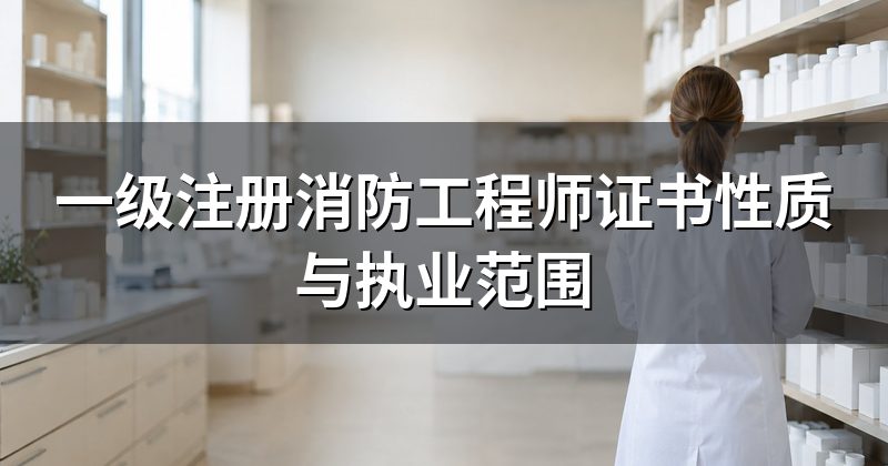 一级注册消防工程师证书性质与执业范围