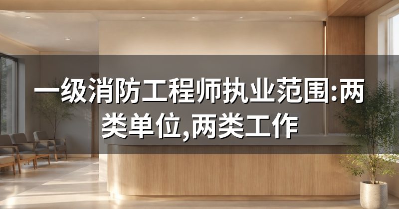 一级消防工程师执业范围:两类单位,两类工作