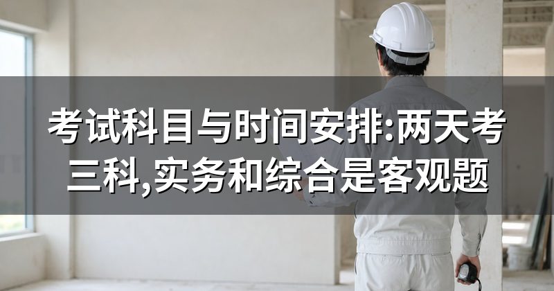 考试科目与时间安排:两天考三科,实务和综合是客观题
