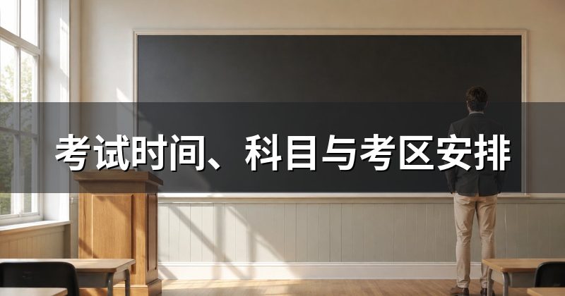 考试时间、科目与考区安排