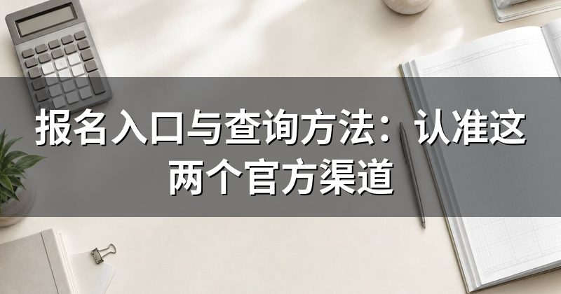 报名入口与查询方法:认准这两个官方渠道