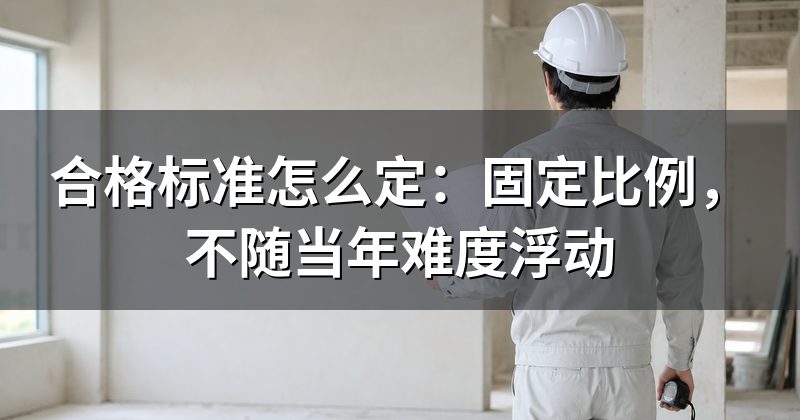 合格标准怎么定:固定比例,不随当年难度浮动