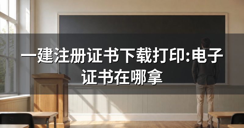 一建注册证书下载打印:电子证书在哪拿