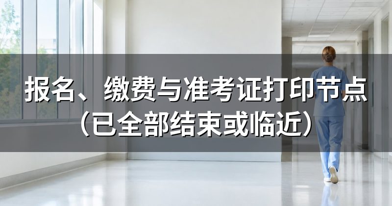 报名、缴费与准考证打印节点(已全部结束或临近)
