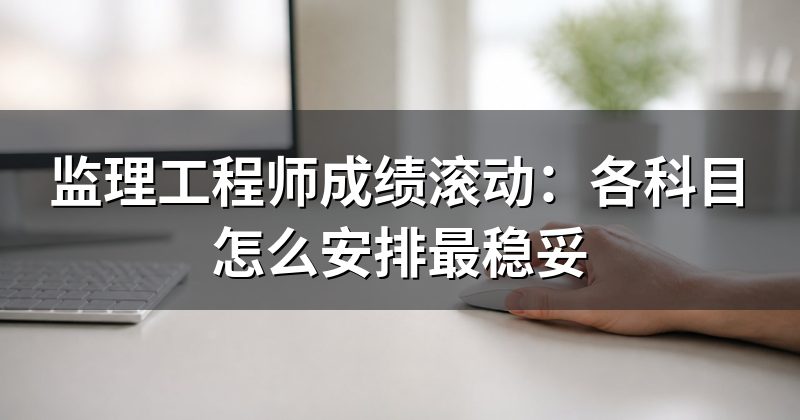 监理工程师成绩滚动：各科目怎么安排最稳妥