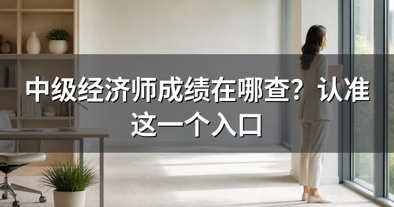 中级经济师成绩在哪查?认准这一个入口