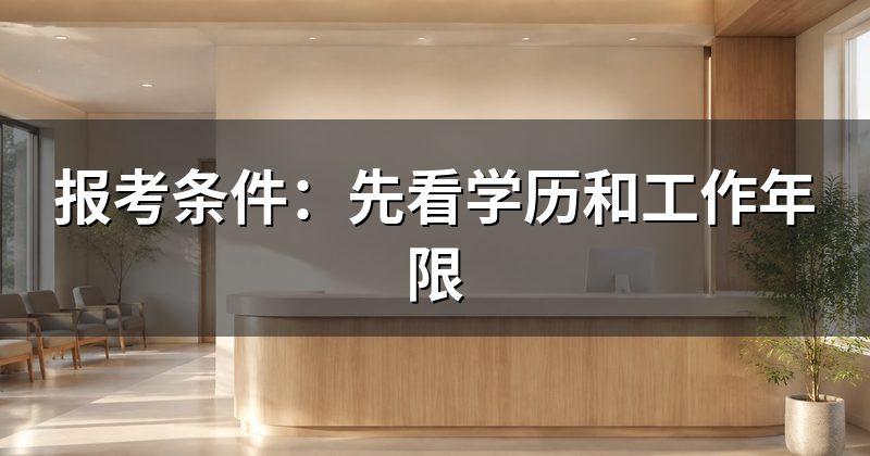 报考条件:先看学历和工作年限