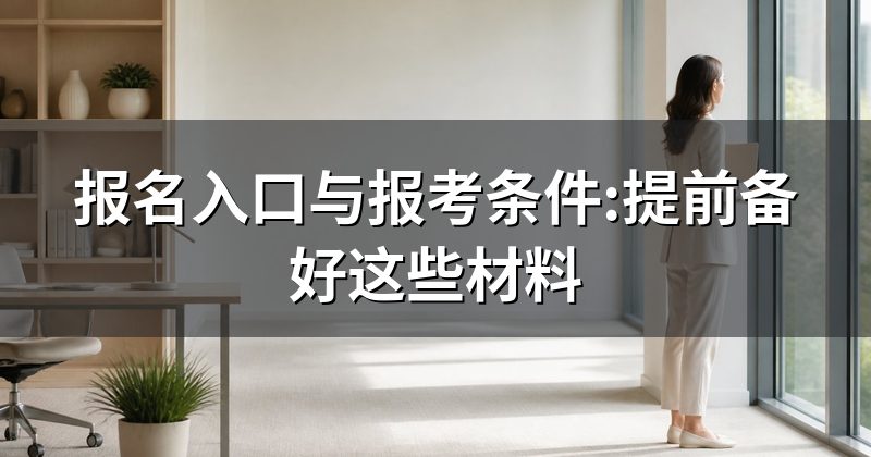 报名入口与报考条件:提前备好这些材料