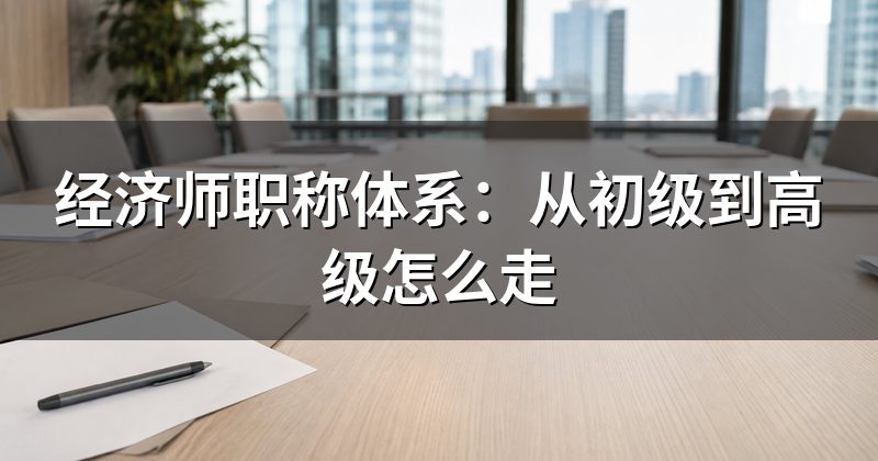 经济师职称体系:从初级到高级怎么走