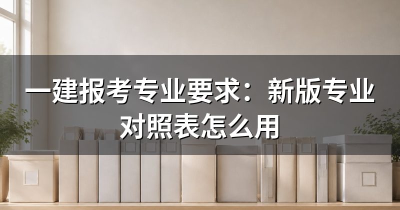 专业不对口:先查专业对照表,再看免二科