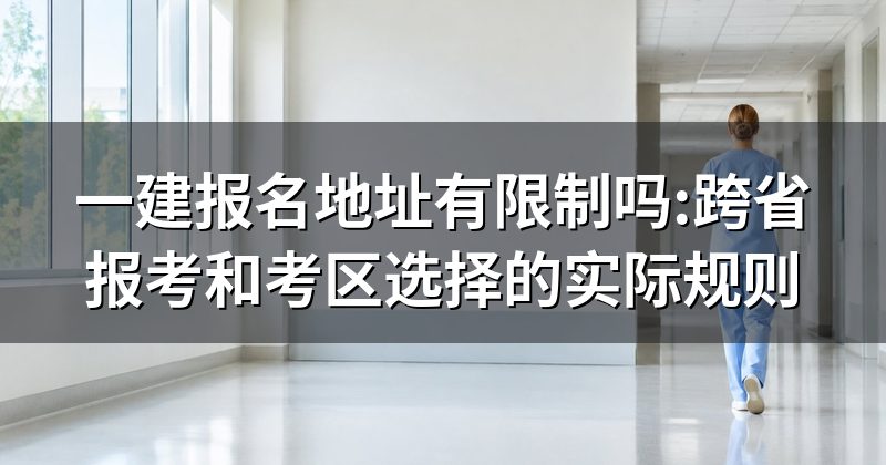 一建报名地址有限制吗:跨省报考和考区选择的实际规则