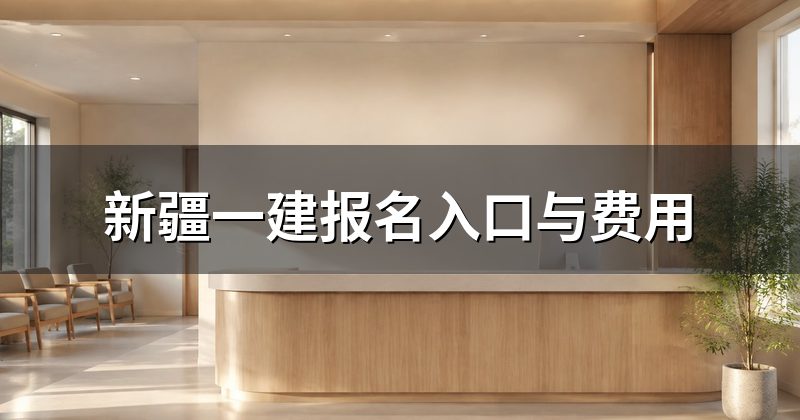 新疆一建报名入口与费用
