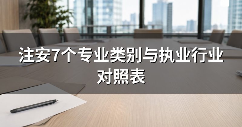 专业类别对照执业范围一览表