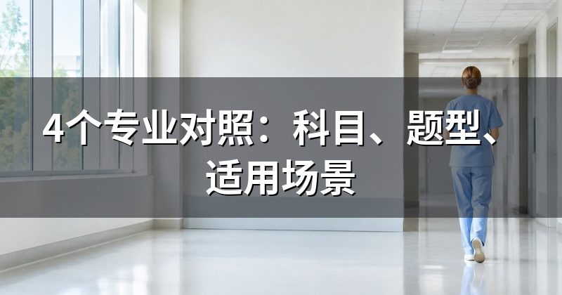 4个专业对照:科目、题型、适用场景