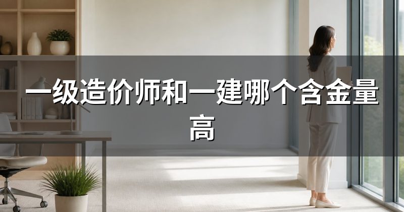 一级造价师和一建哪个含金量高