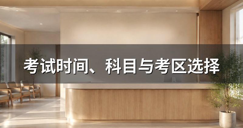 考试时间、科目与考区选择