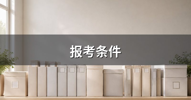 报考条件