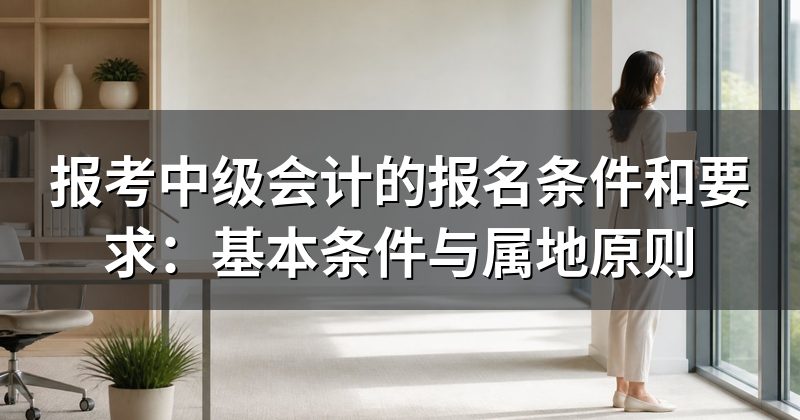 报考中级会计的报名条件和要求:基本条件与属地原则