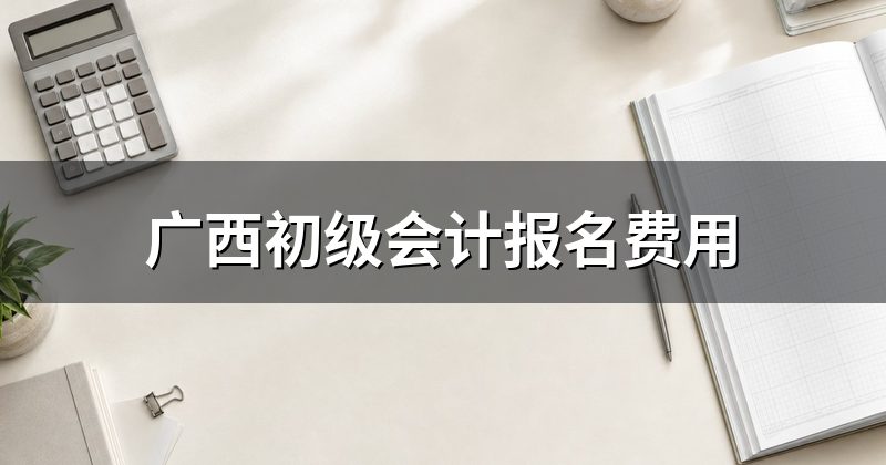 广西初级会计报名费用