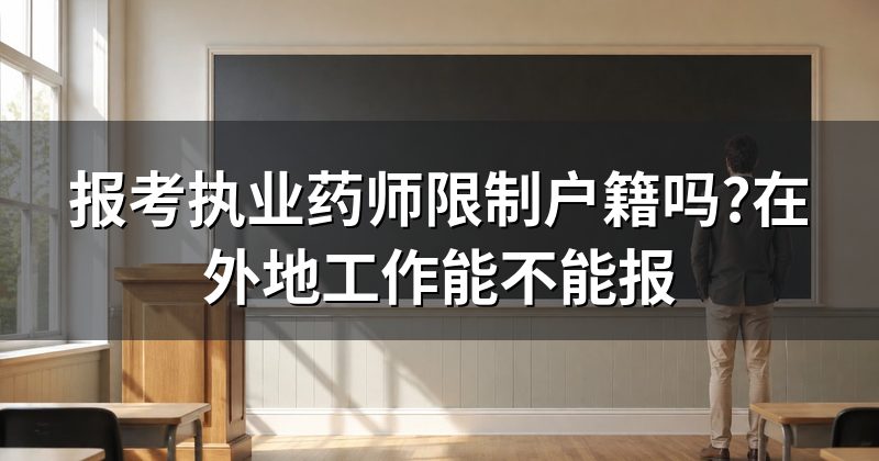 报考执业药师限制户籍吗?在外地工作能不能报