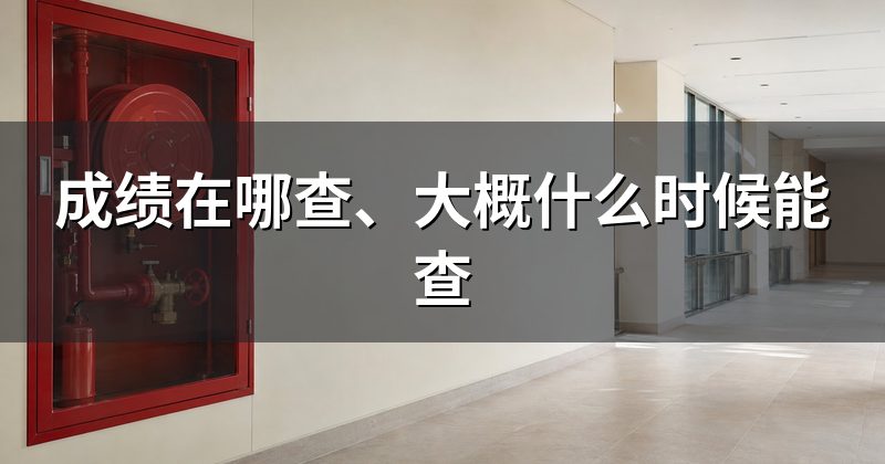 成绩在哪查、大概什么时候能查