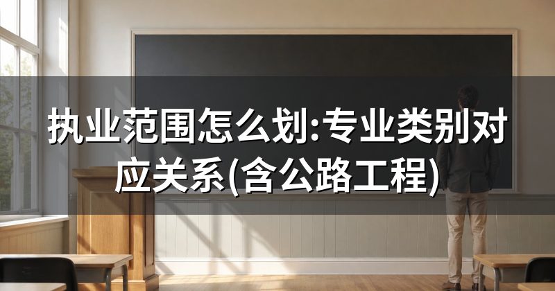执业范围怎么划:专业类别对应关系(含公路工程)