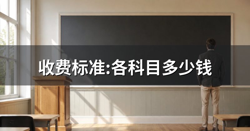 收费标准:各科目多少钱