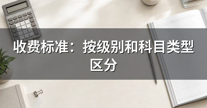 收费标准:按级别和科目类型区分