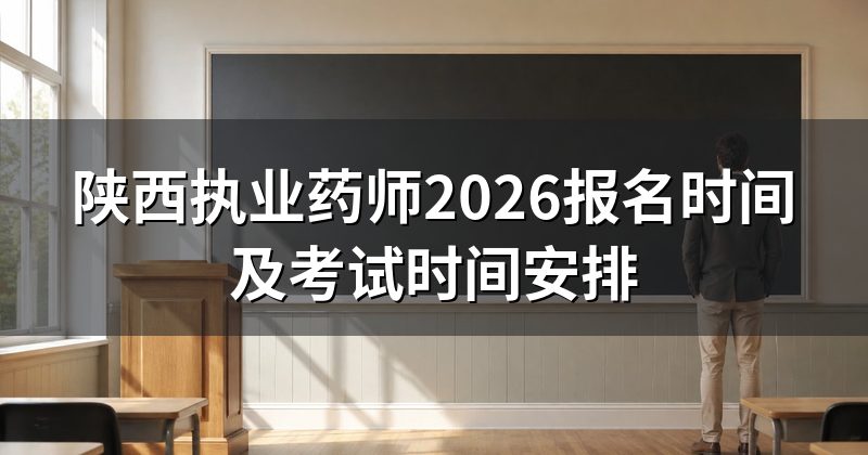 陕西执业药师2026报名时间及考试时间安排