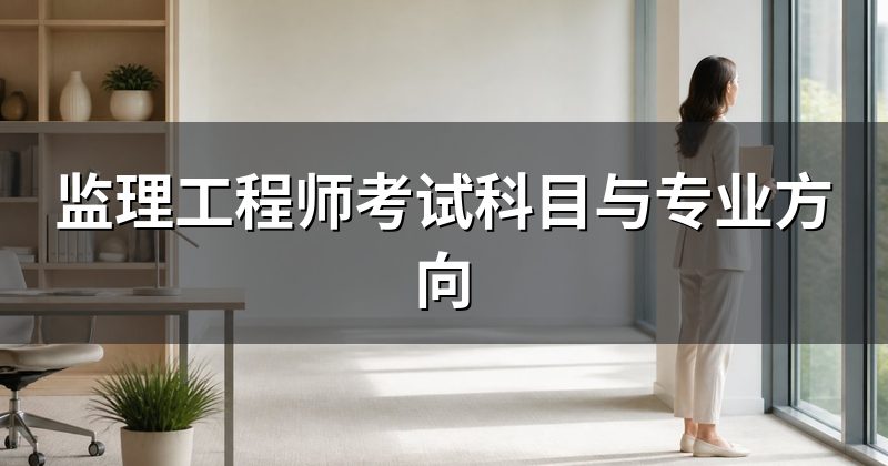 监理工程师考试科目与专业方向