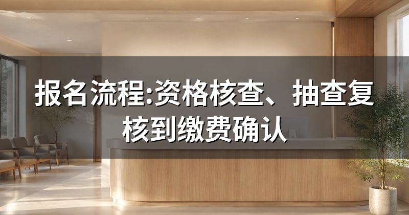 报名流程:资格核查、抽查复核到缴费确认